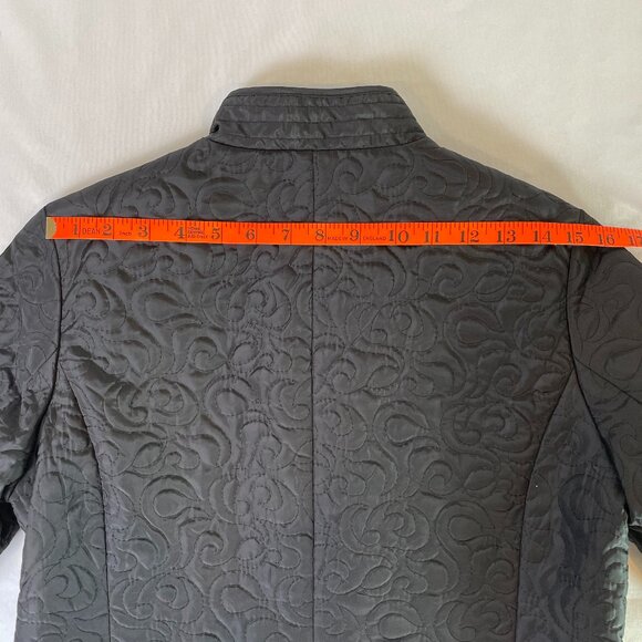 David Brooks Petite Black Cropped Quilted Puffer Jacket Lightweight Size 8P - Picture 11 of 15